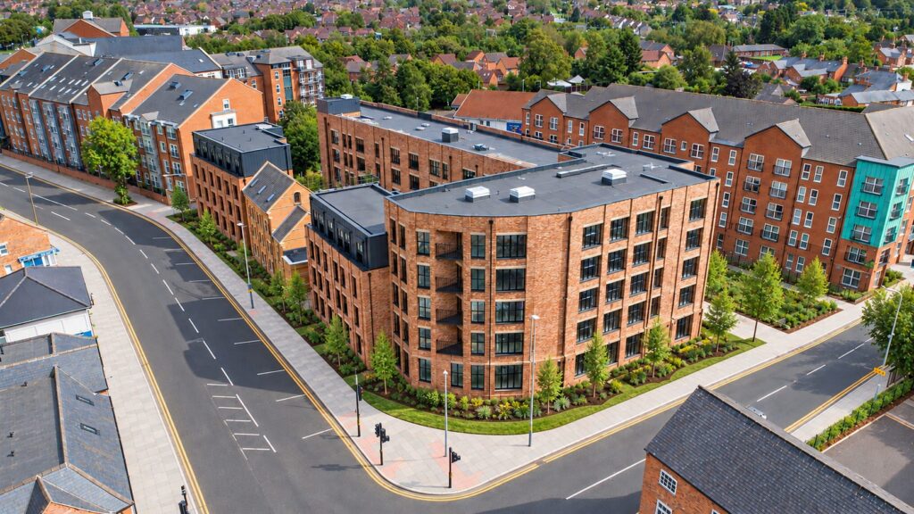 Aerial view of Millstone Court, Market Harborough
